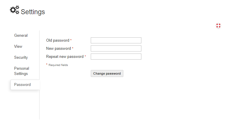 Web timesheet settings password